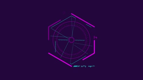 Sechseckförmiges HUD-Element zur Erstellung von Science-Fiction-Interfaces