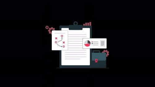Flat Design Business Analysis and Strategy Planning Animation