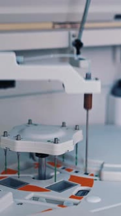 Medical Testing Machine Moving Needles in a Lab