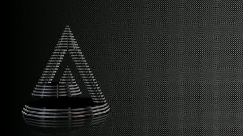 Background with Black and Silver Figure, Exclusive, Reflection, Unique Design, Shape, 3D Render