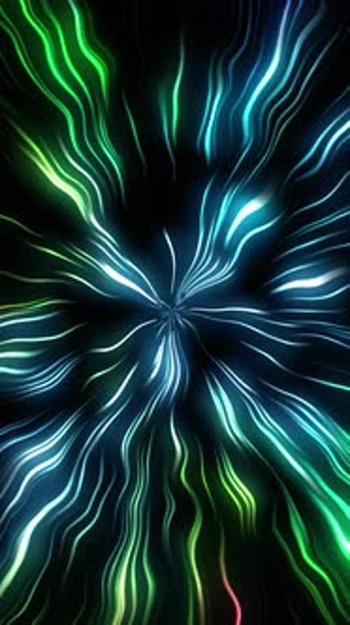4K Abstract Background neon glow color moving seamless art loop Vertical video