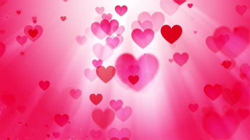 Valentines Hearts Background Loop