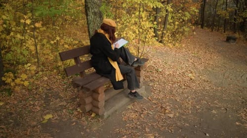 Creative Sketching Overhead View in Tranquil Autumn Setting