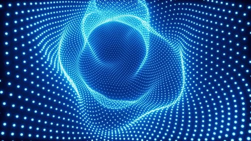 Abstract neon tunnel, neon wormhole, 3d rendering.
