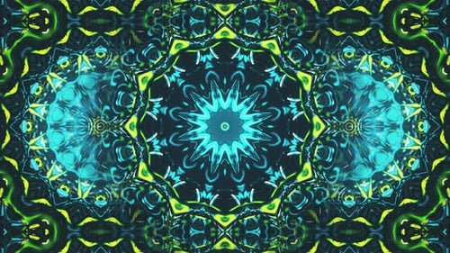 Blue Green Dynamic Kaleidoscopic Background