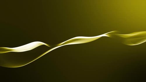 Dynamischer digitaler Partikelwellenflusshintergrund Gelb