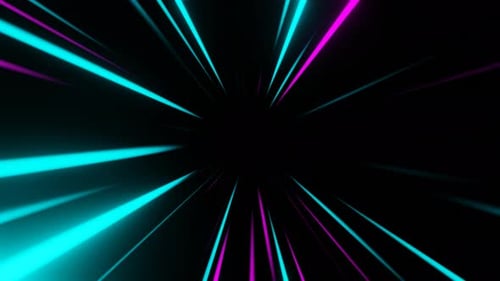 Pink And Cyan Neon Seamless Lines Movement Background Vj Loop In 4K