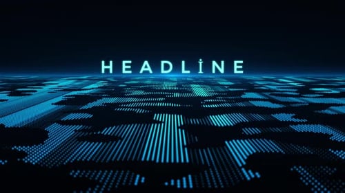 Futuristic Blue Digital Grid Flowing Background