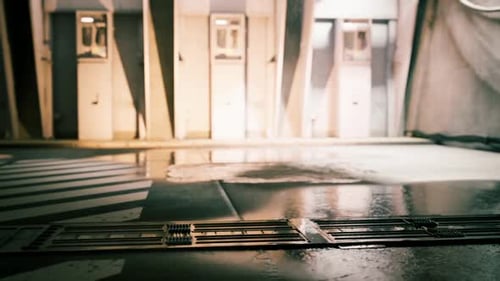 Futuristic Industrial Corridor Flythrough with Dynamic Lighting