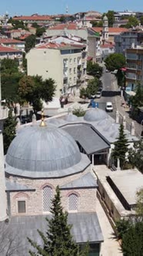 Mosque Kulliye Istanbul Drone Shot