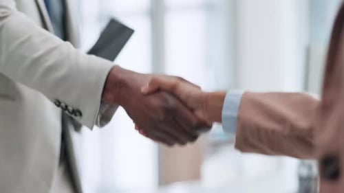 Business Handshake in Office, Corporate Agreement