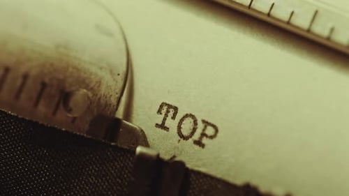 Vintage Typewriter Types Top Secret Message