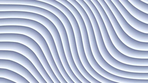 Elegant White Abstract Wavy Lines Seamless Loop Background