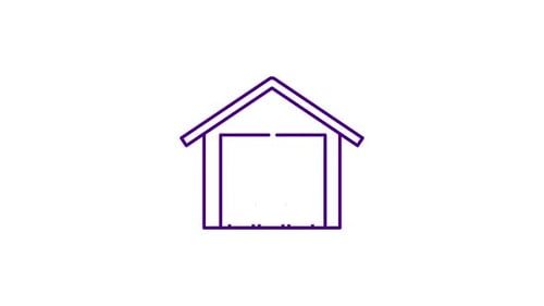 Minimalist Line Art Warehouse Icon Animation
