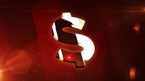 Dollar USD currency metal shine symbol