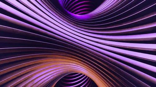 Purple tunnel swirls with orange light