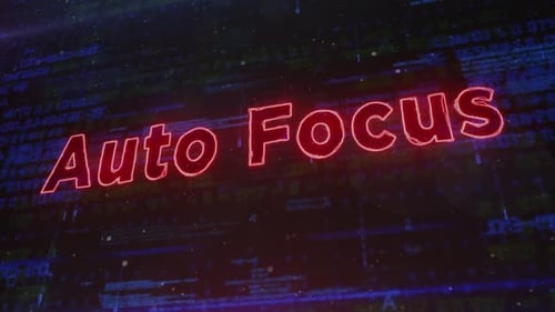 Futuristic Glowing Auto Focus Text Title Animation