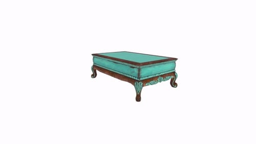 Ornate Decorative Wooden Coffee Table Rotation