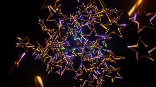 Flashing Star Shape Background VJ Loop