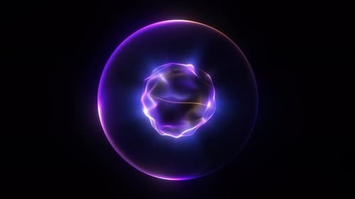 Abstract Pulsing Energy Sphere Motion Graphics Background