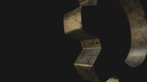 Industrial Rotating Gear Animation