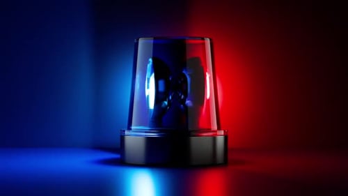 Estroboscópio de emergência isolado em fundo preto