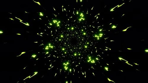 Green Spark Particles Overlay
