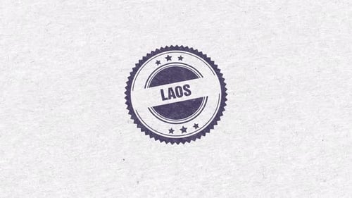 Laos Golden Rubber Stamp