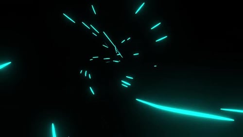 Dynamic Neon Light Streaks Tunnel Animation