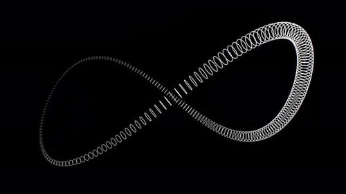 Dynamic Abstract Infinity Loop of Connecting Circles Animation