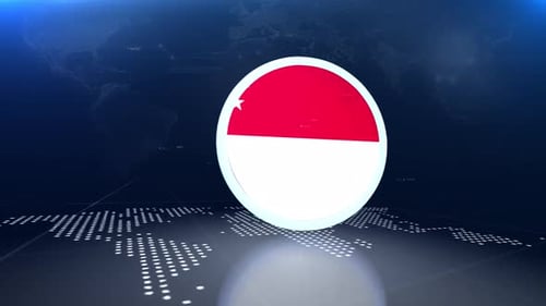 3D Spinning Flag Broadcast Reveal