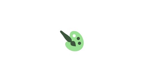 Animationsvideo zum Farbpaletten-Symbolsymbol
