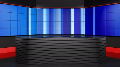 3D-Hintergrundschleife für virtuelle Nachrichtenstudios