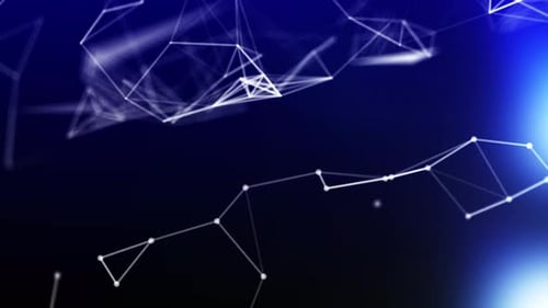 Digital Blue Background With Dots And Lines