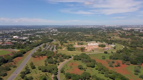 Vista aérea da capital do Brasil de Brasília