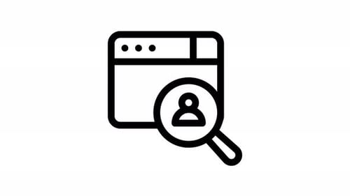 animação do ícone da linha de busca de emprego