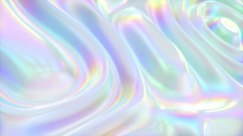 Abstract Fluid Iridescent Wavy Motion Background