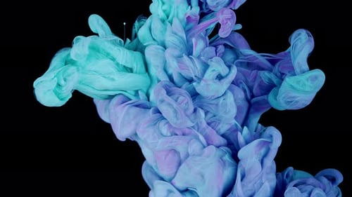 Vibrant Ink Swirls in a Colorful Abstract Dance