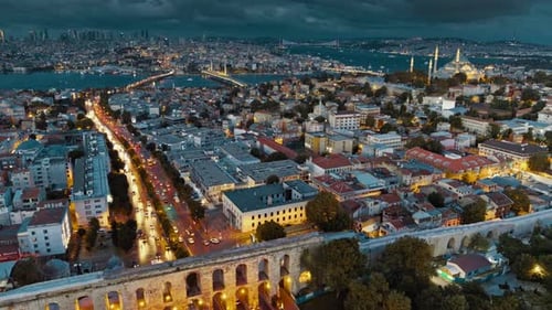 4 K Aerial Views Of Istanbul City, Turkey