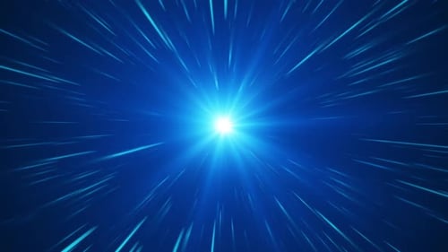 HD 3D animation. Abstract Hyper Jump into Another Galaxy