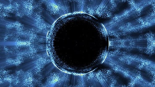Futuristic Blue Particle Logo Reveal Animation
