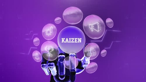 Digital Screen, Kaizen Robotic Technology, Concept, Background 4K