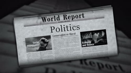 Politics World Report Newspaper Global Review Reveal Animation