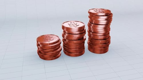 A Pile Of Usd Copper Coins V3
