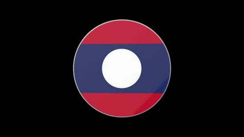 Lao Pdr Laos Flag Circle Tube Loop South East Asia Country ASEAN Vientiane Icon