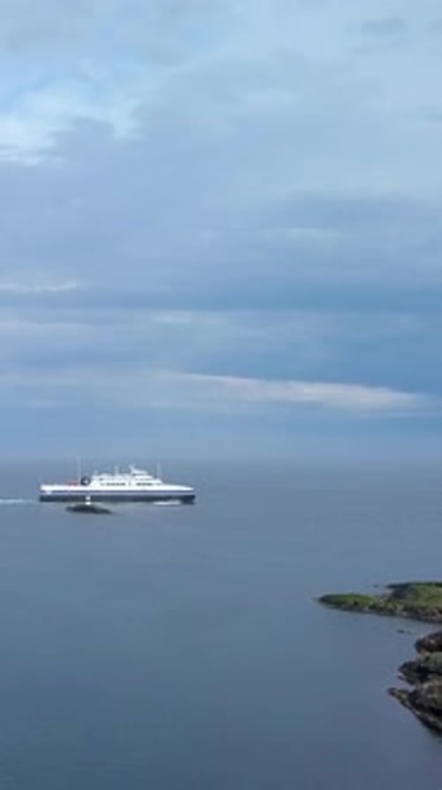 Ferry Sailing By Sea