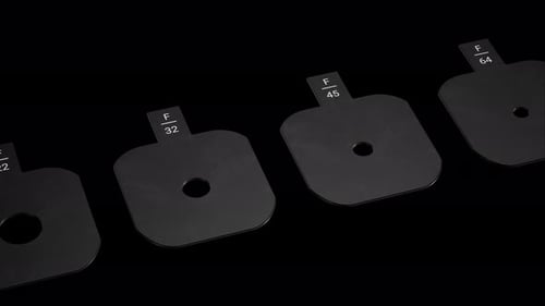 Cinematic Camera Aperture F-Stop Plates Transition