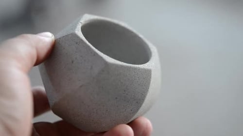 Model Printed 3D Printer Concrete Person Holding Hand Object Printed 3D Printer