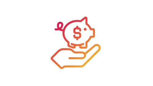 Icône de dégradé de tirelire animée