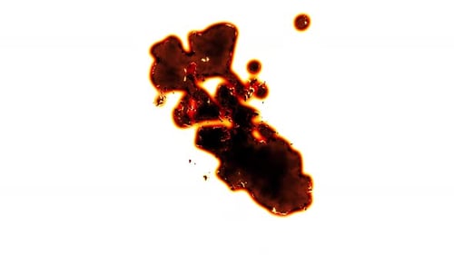 Fiery Burn Reveal Transition Effect with Grunge Texture